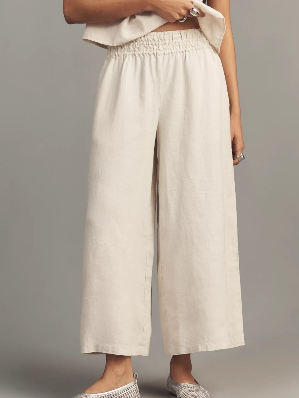 Anthropologie The Somerset Linen Pull-On Pants Size Small - Picture 5 of 10